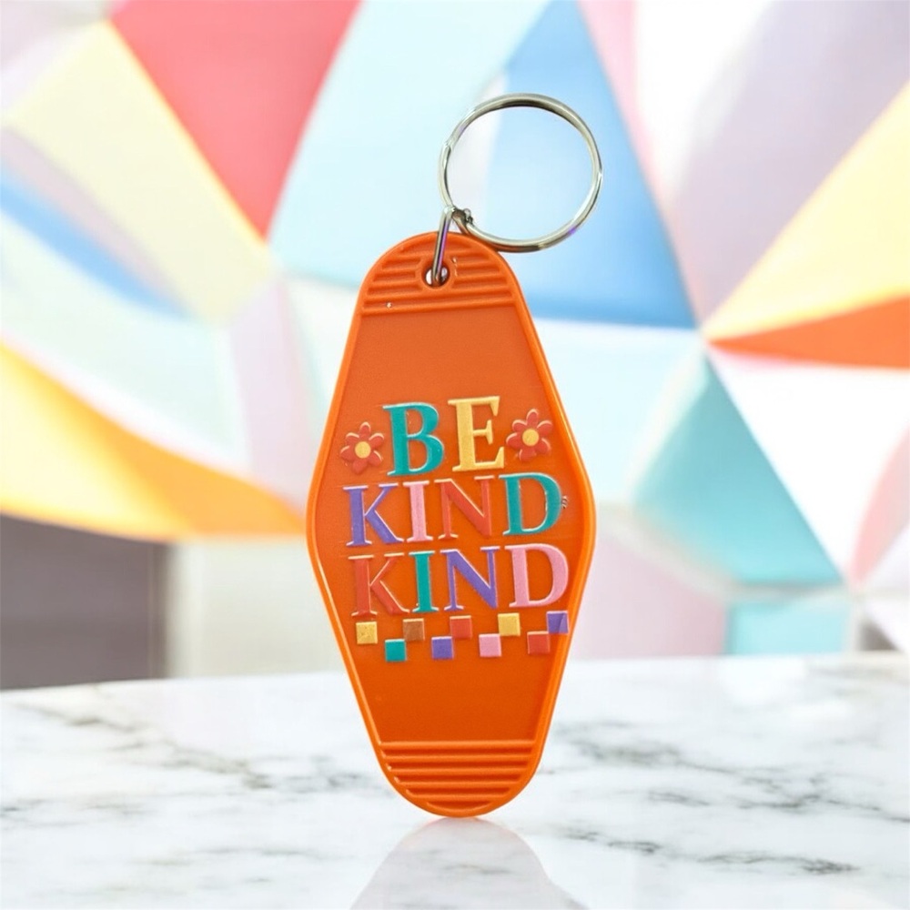 Orange 'Be Kind' Keychain